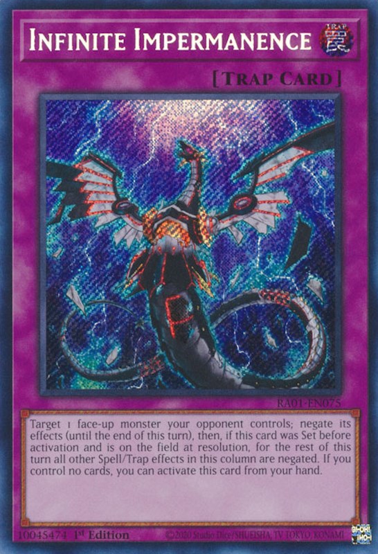 Infinite Impermanence [RA01-EN075] Secret Rare Supply