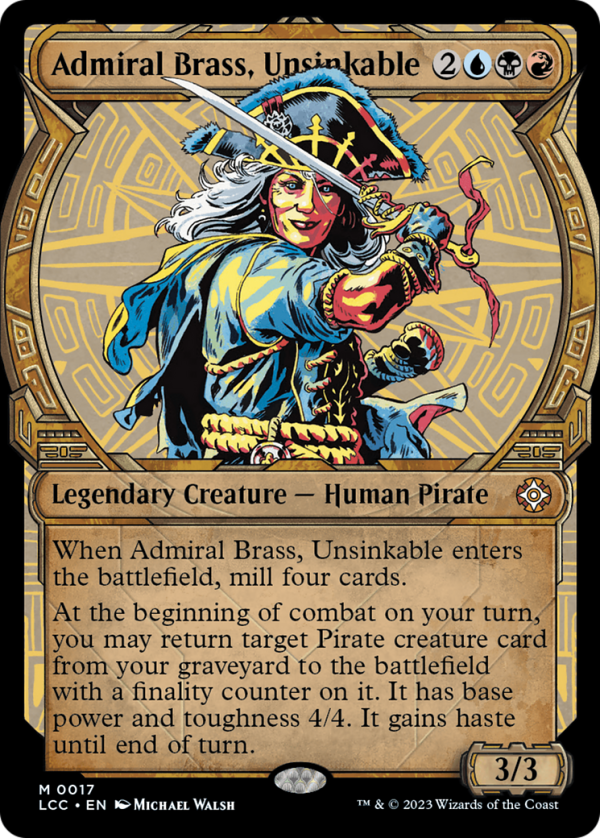 Admiral Brass, Unsinkable (Showcase) [The Lost Caverns of Ixalan Commander] Online Sale