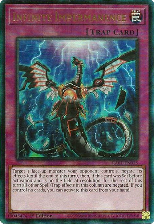 Infinite Impermanence [RA01-EN075] Prismatic Ultimate Rare Online